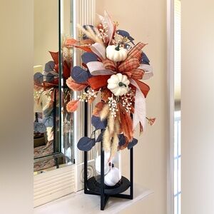 HAND CRAFTED Unique Fall Lantern Swag, Adornment, Decoration